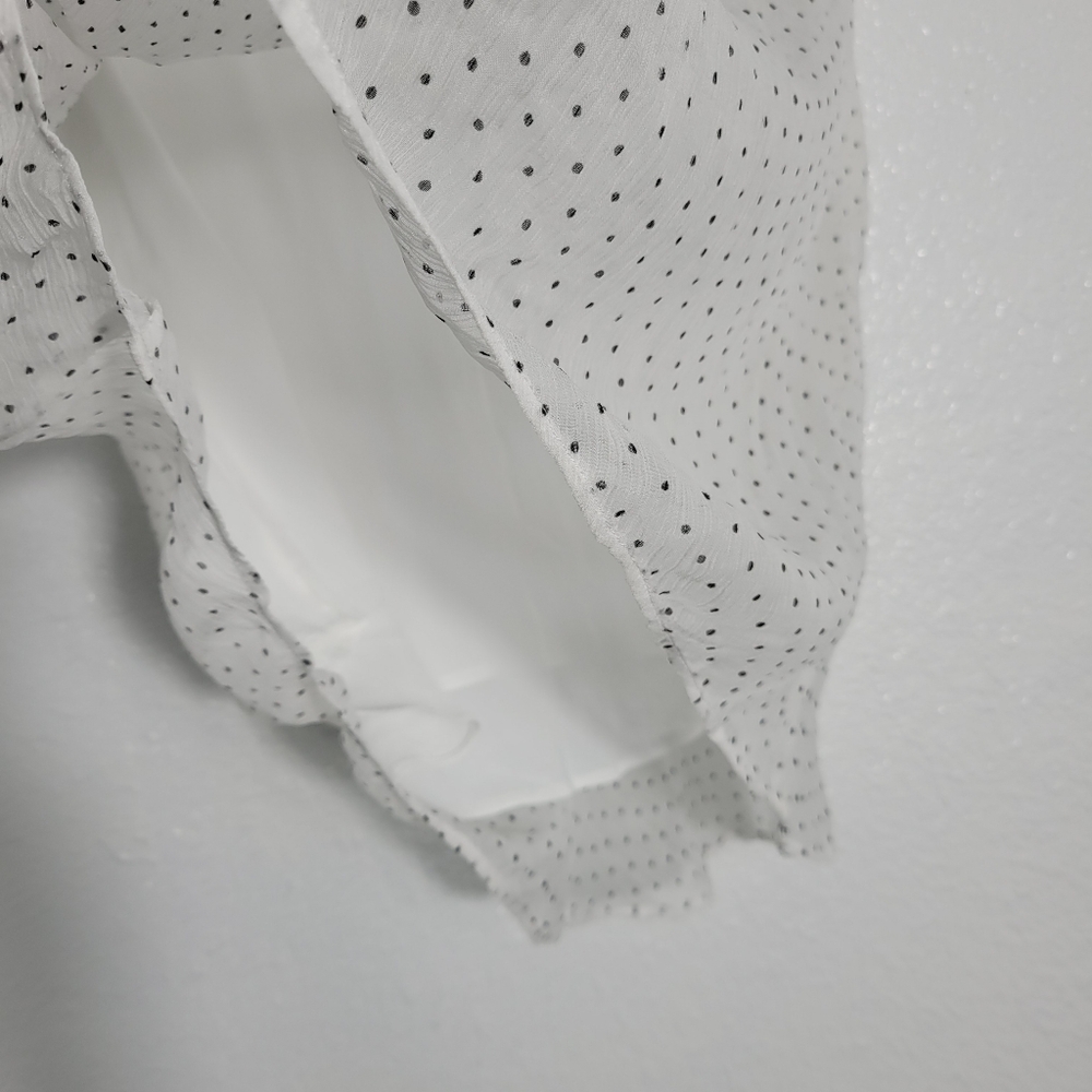 J Crew Gwen knee-length layered slip skirt in dot crinkle chiffon CB792 Size XL - Picture 6 of 6